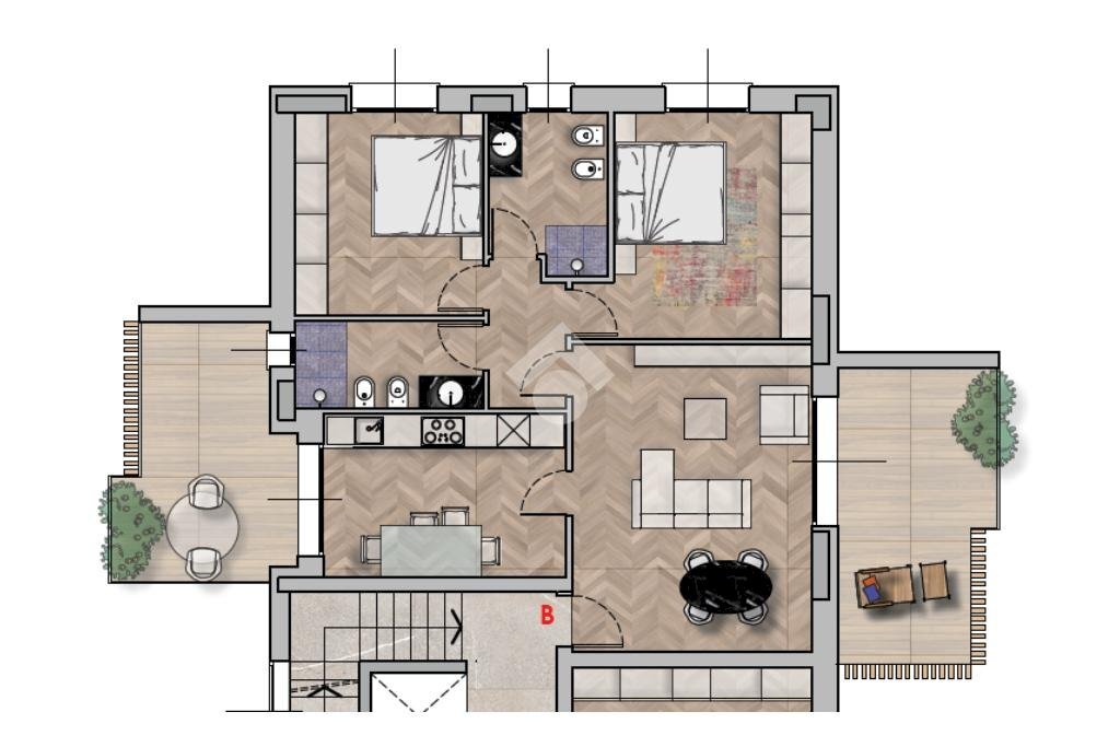 Quadrilocale Via Raffaello, Castelnuovo Rangone - planimetria 1