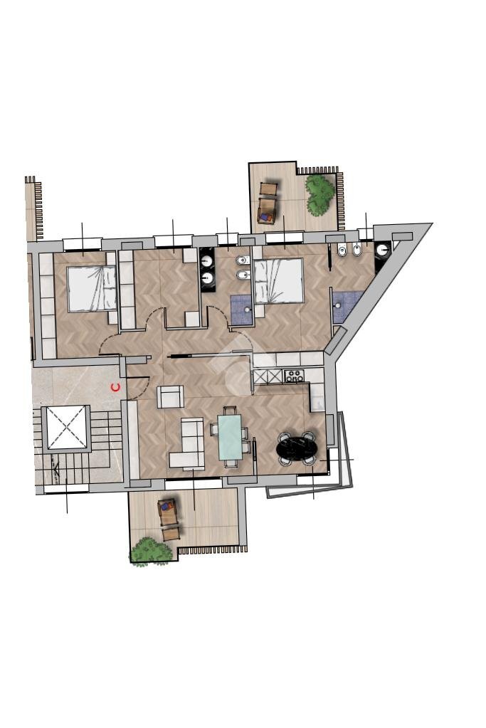 Quadrilocale Via Raffaello, Castelnuovo Rangone - planimetria 1