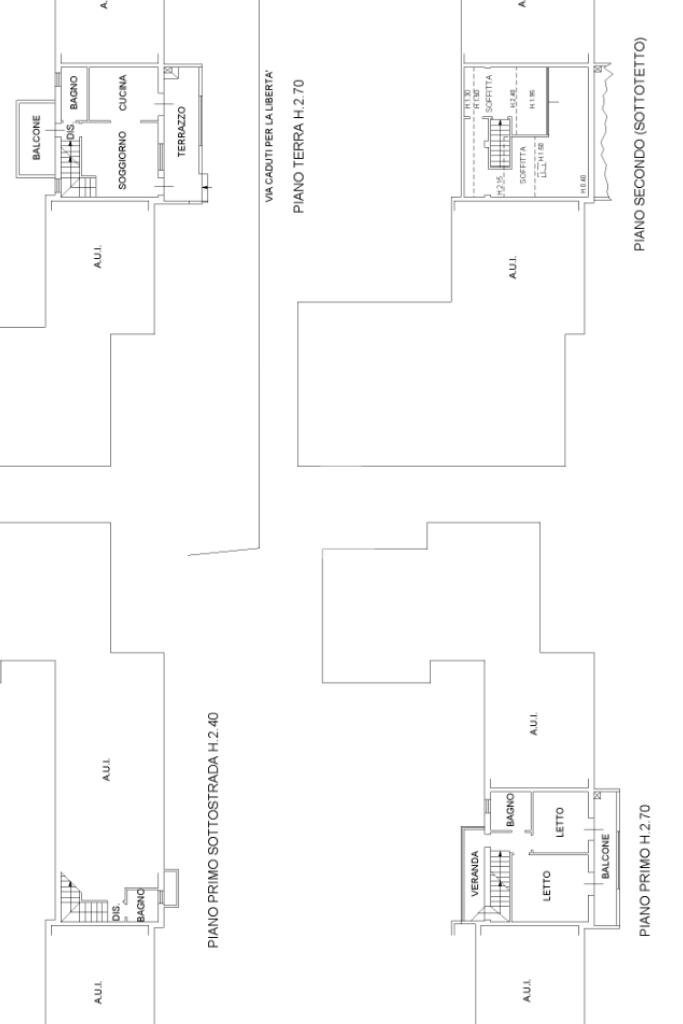 Terraced Villa Via caduti per la liberta', Cervia - floor plans 1