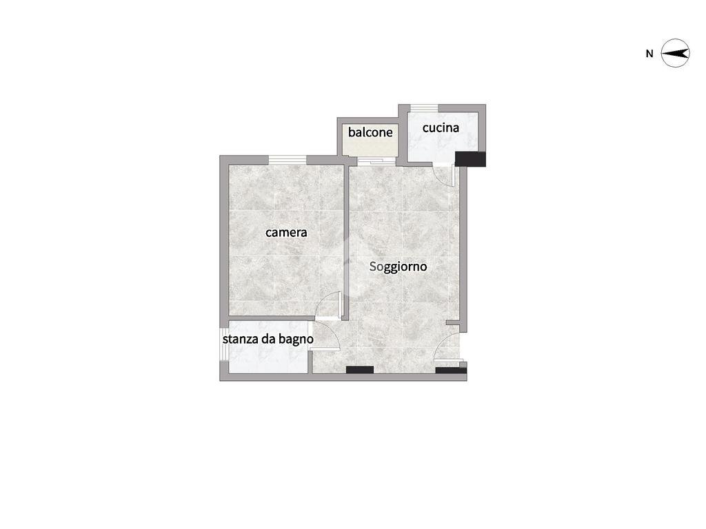 Bilocale Via Breganze, Milano - planimetria 1