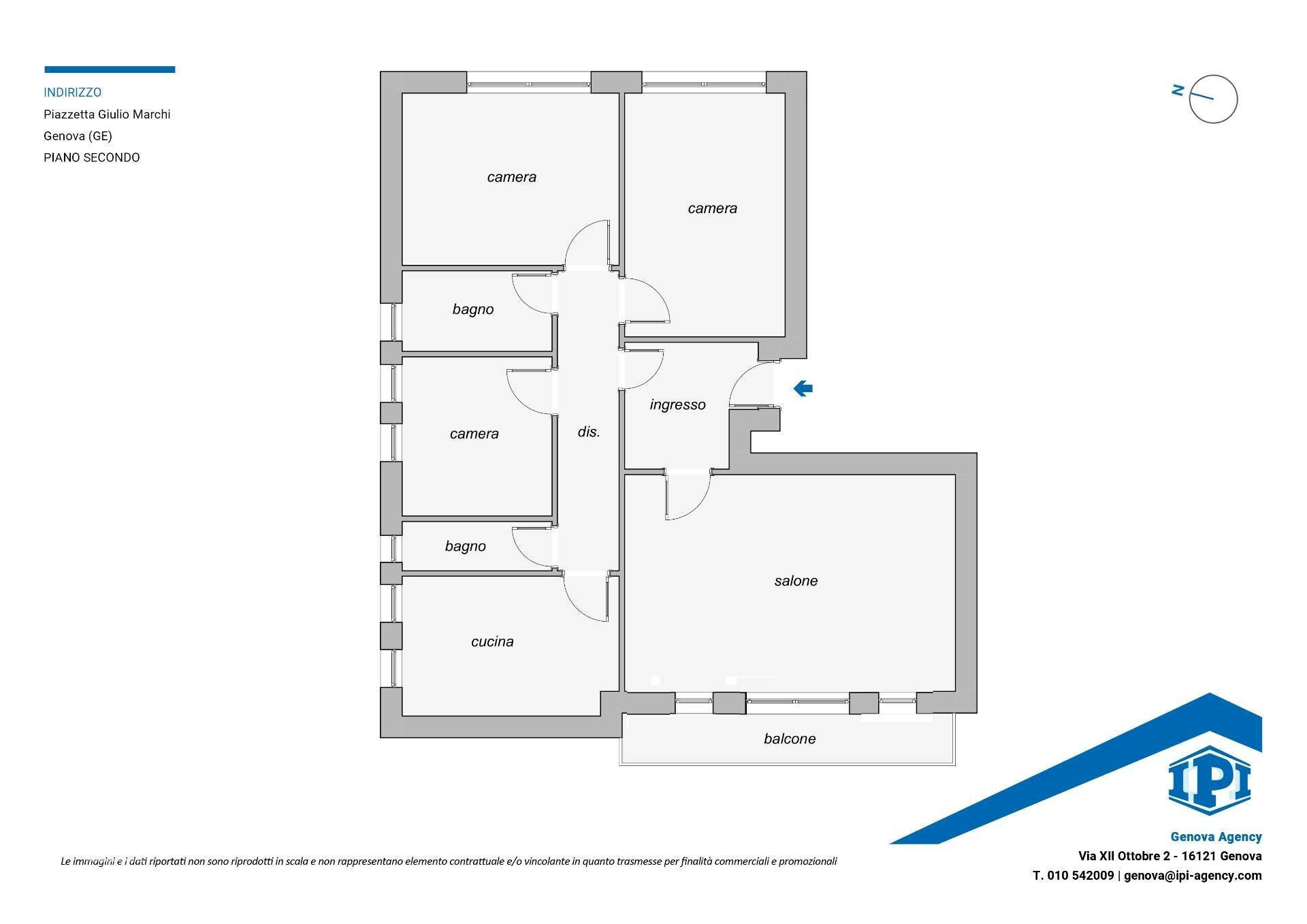 Appartamento Corso Firenze, Genova (zona Castelletto) - planimetria 1