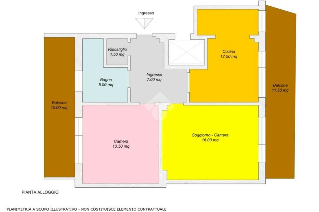 Trilocale Via XX Settembre, Torre Pellice - planimetria 1