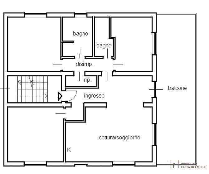 Foto 29 - Quadrilocale Via Gaetano Donizetti, Brusaporto - planimetria 1