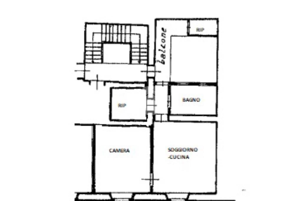 Two-room apartment Piazza Giacomo Ferrari, Langhirano - floor plans 1