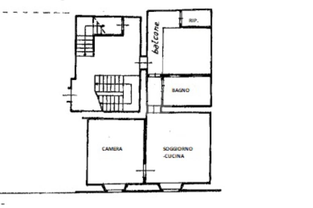 Two-room apartment Piazza Giacomo Ferrari, Langhirano - floor plans 1