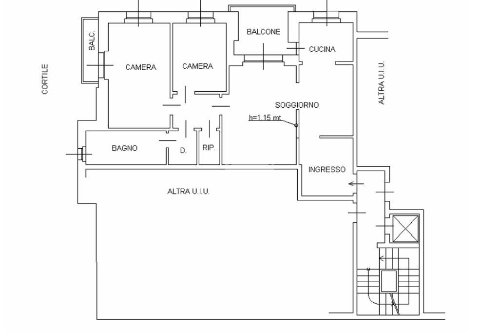 Three-room apartment Via Milano, Garbagnate Milanese - floor plans 1