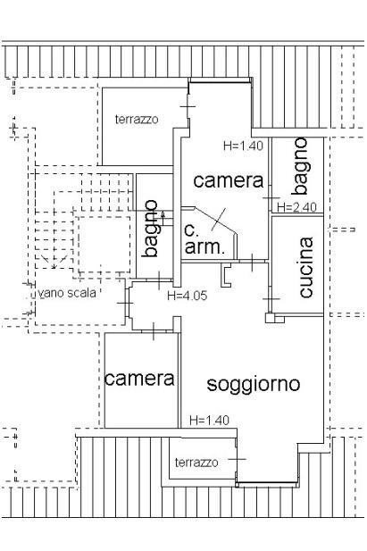 Attico piazza Ellero, 60, Mondovì - planimetria 1