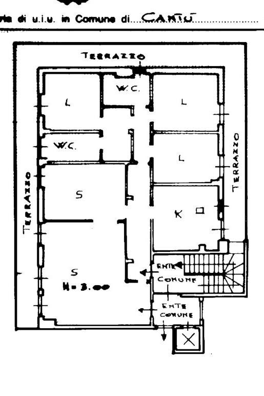 Appartamento via San Adeodato, Cantù - planimetria 1