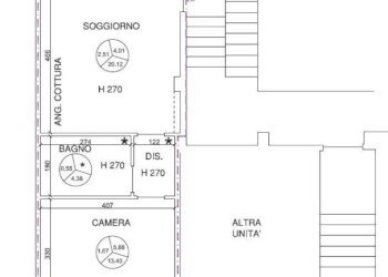 Planimetria - Bilocale via Carlo Pisacane, Torino (zona Mirafiori Sud) - foto 11