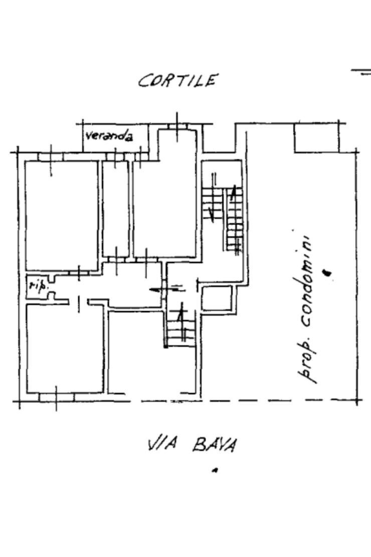Trilocale via Eusebio Bava, 39/bis, Torino (zona Vanchiglia) - planimetria 1