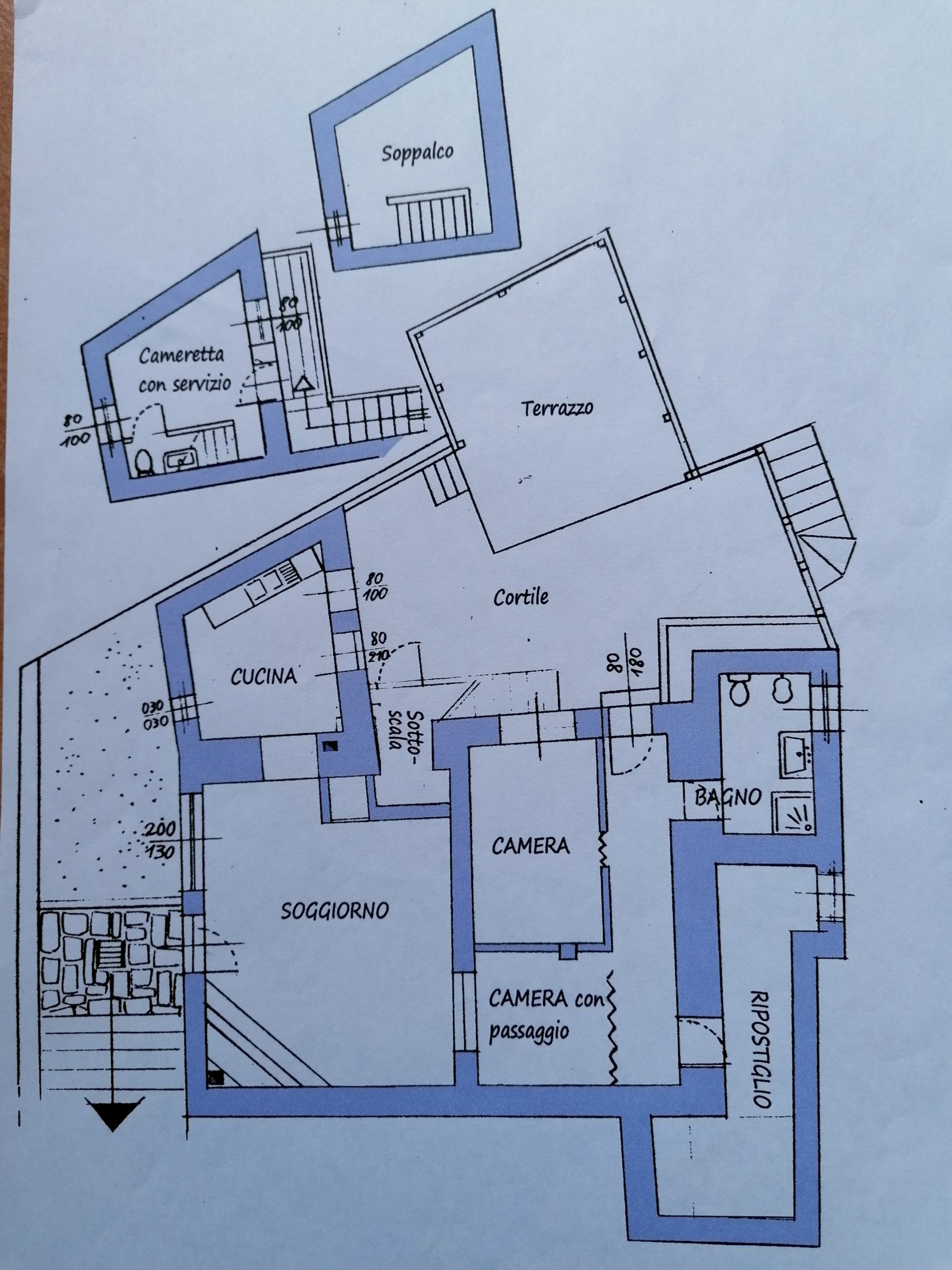 Four-room apartment Saint-Marcel - floor plans 1