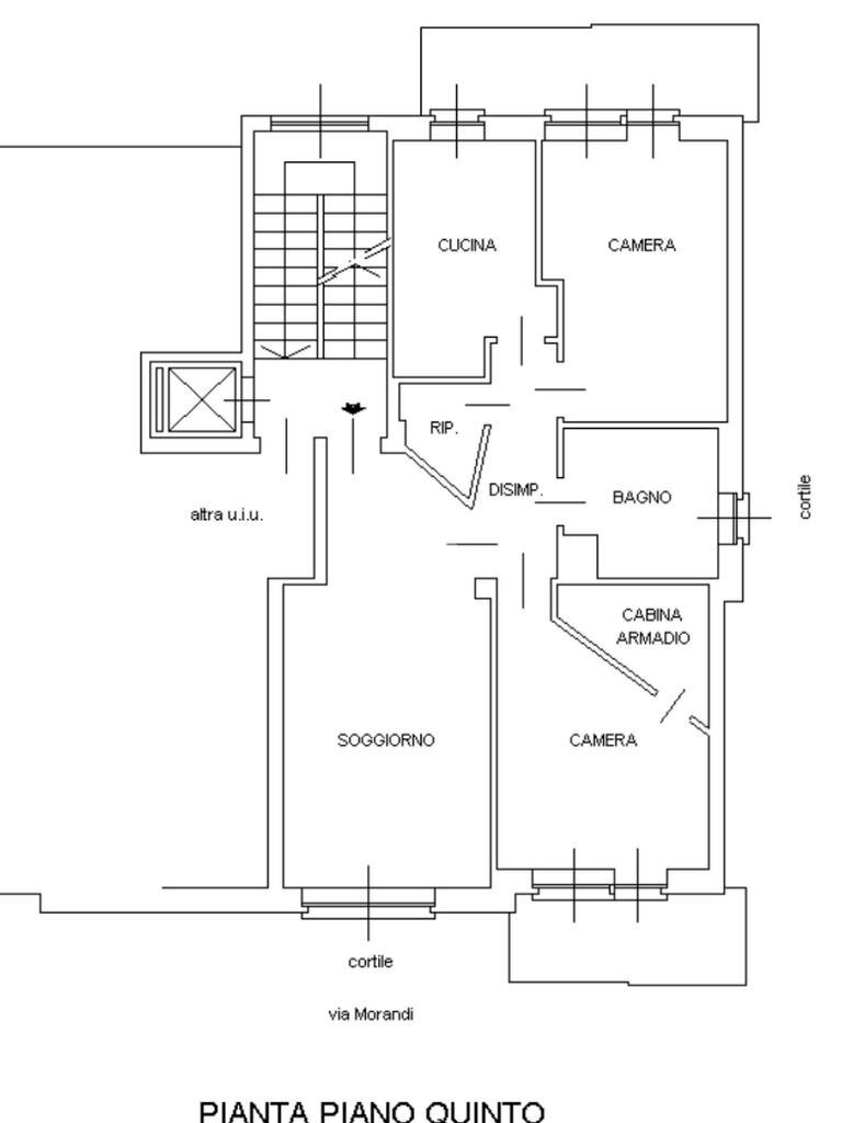Three-room apartment Via morandi, Collegno - floor plans 1