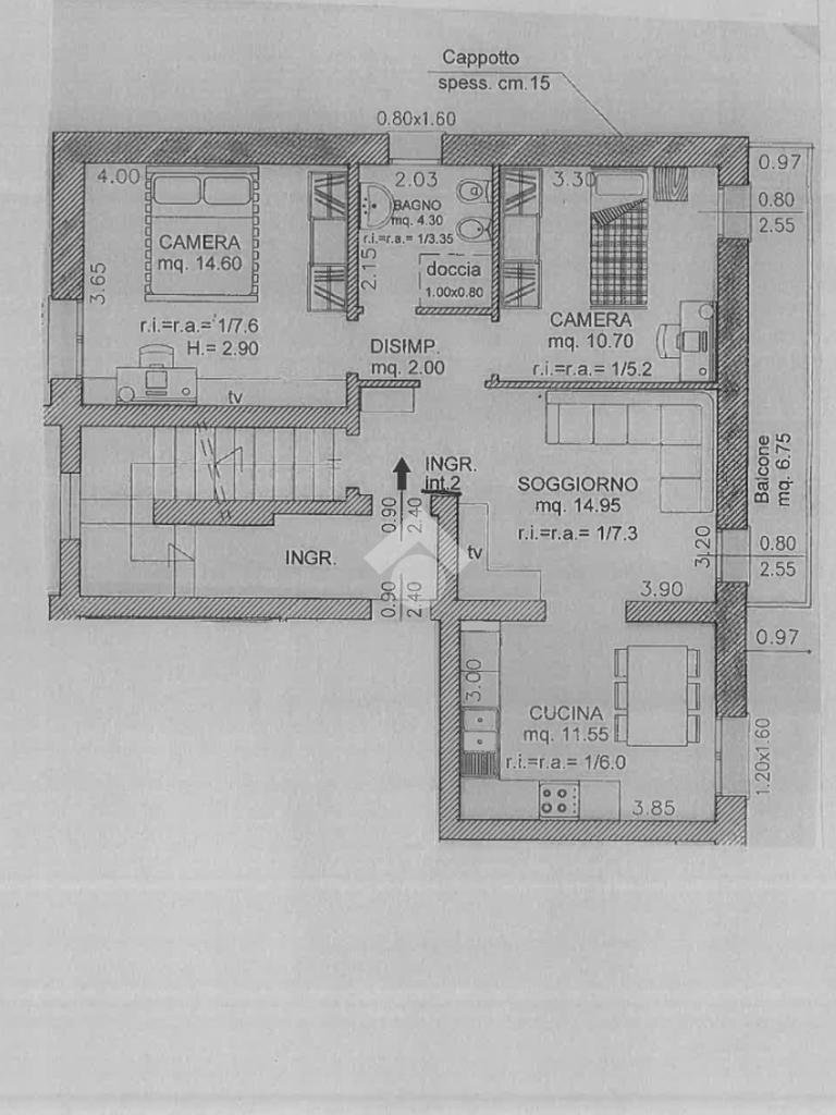 Quadrilocale Via Eulero, Cesenatico - planimetria 1