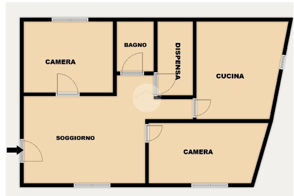 Four-room apartment Via Germano jori, Genova (neighborhood Certosa) - floor plans 1