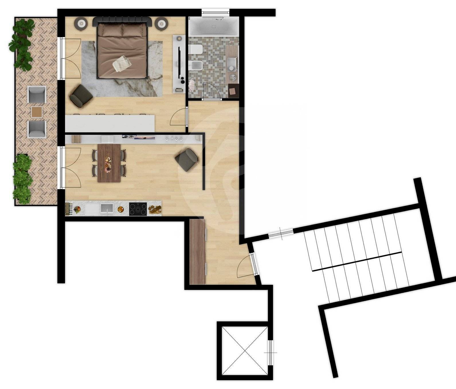 Foto 20 - Two-room apartment via canata
 
2, Alassio - floor plans 1