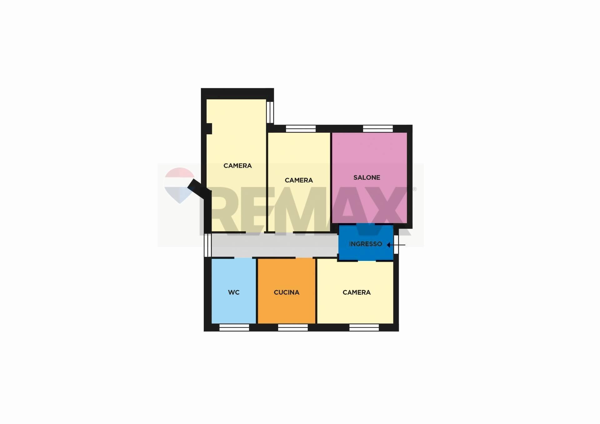 Pianta 2D - Quadrilocale Via Nuova San Rocco
 
129, Napoli - planimetria 1