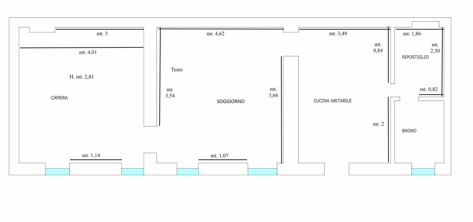 Foto 24 - Bilocale piazza Dubini, Cornaredo - planimetria 1