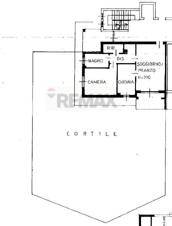 Pianta 2D - Bilocale via Cesare Battisti
 
39, Melegnano - planimetria 1