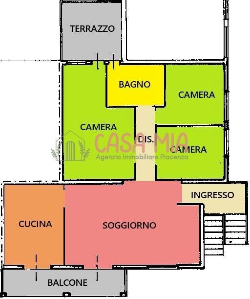 Foto 22 - Four-room apartment Via  Alicata, Rottofreno - floor plans 1
