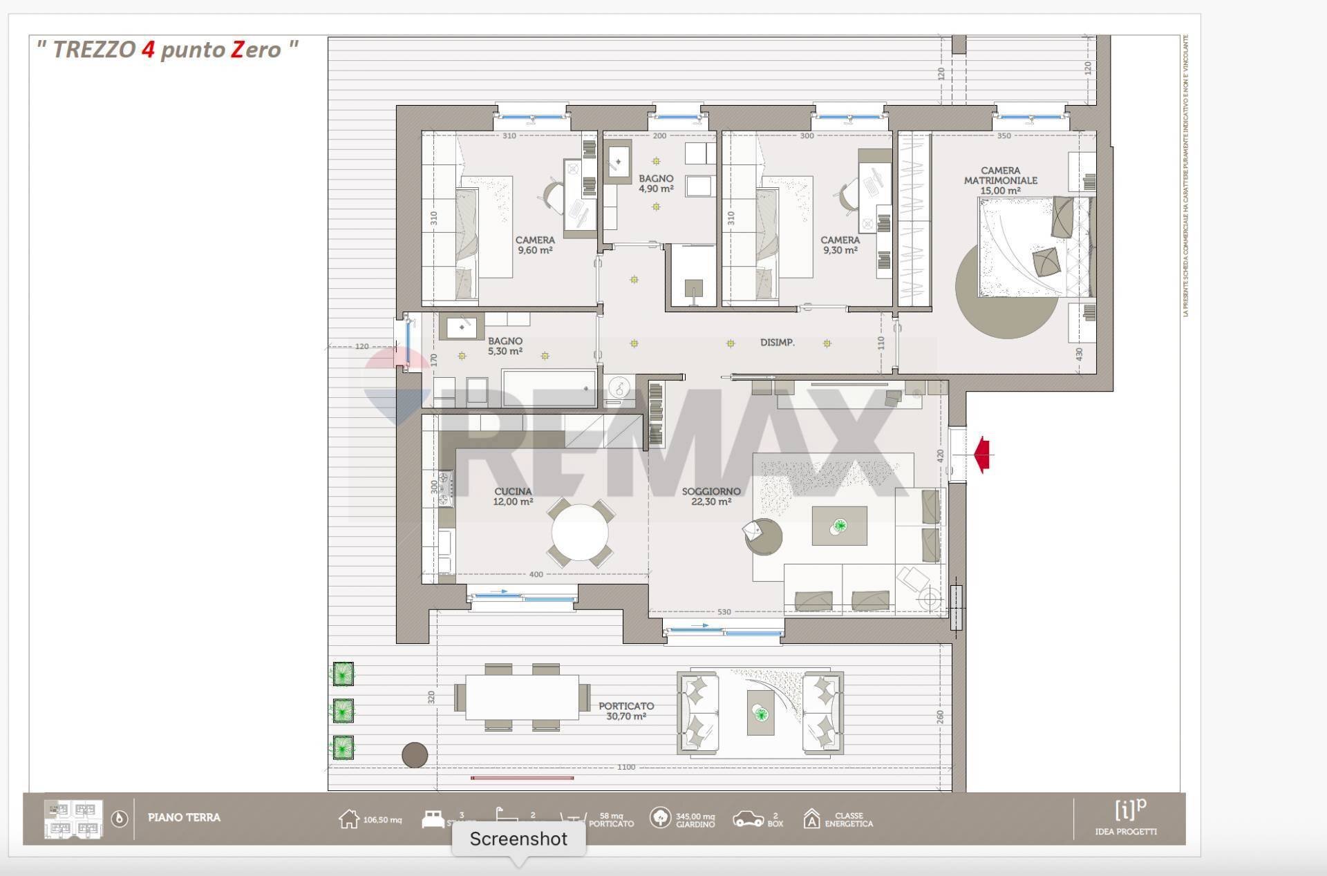 Pianta 2D - Quadrilocale Papa giovanni XXIII
 
SNC, Trezzo sull'Adda - planimetria 1