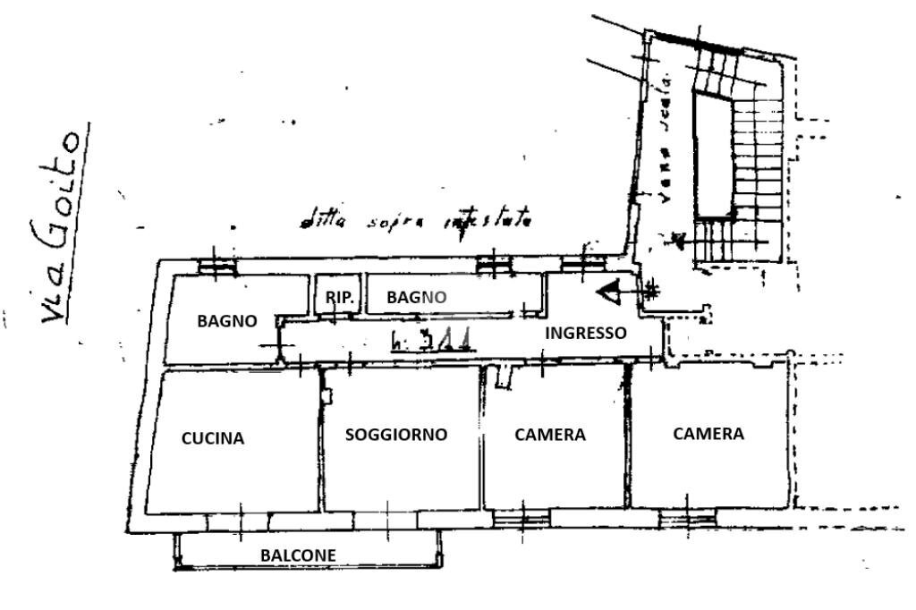 Four-room apartment Via moriondo, Acqui Terme - floor plans 1