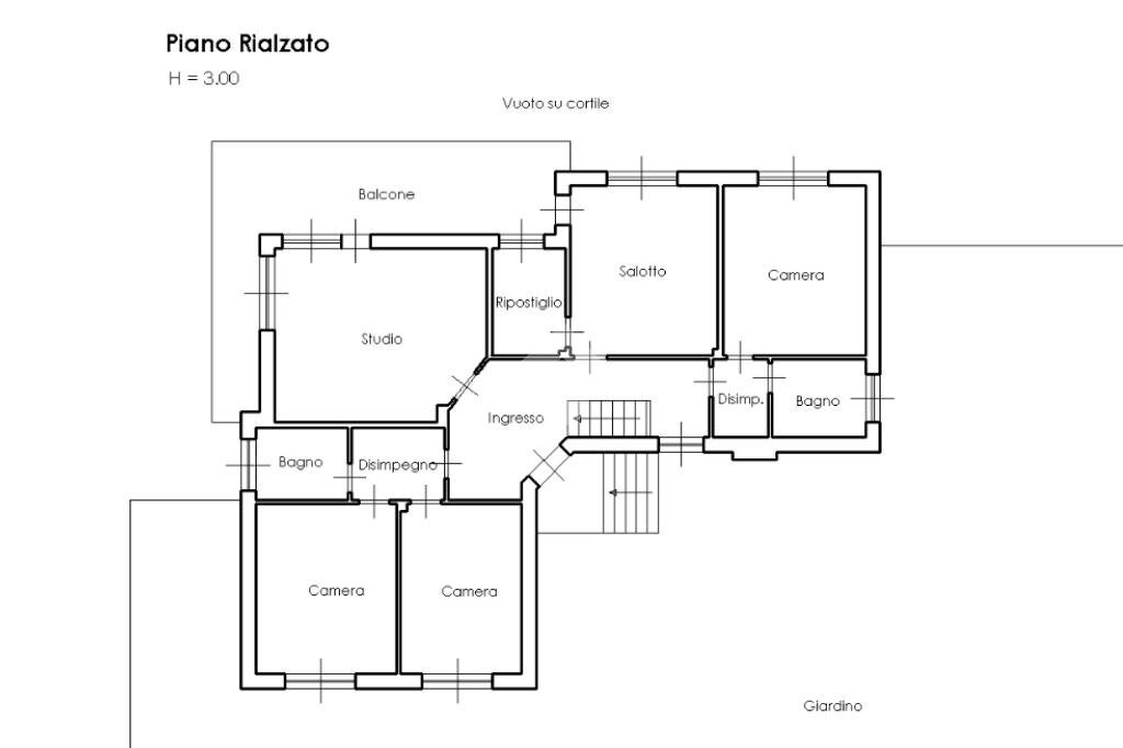 Villa Via Cesare Battisti, Villa San Secondo - floor plans 1