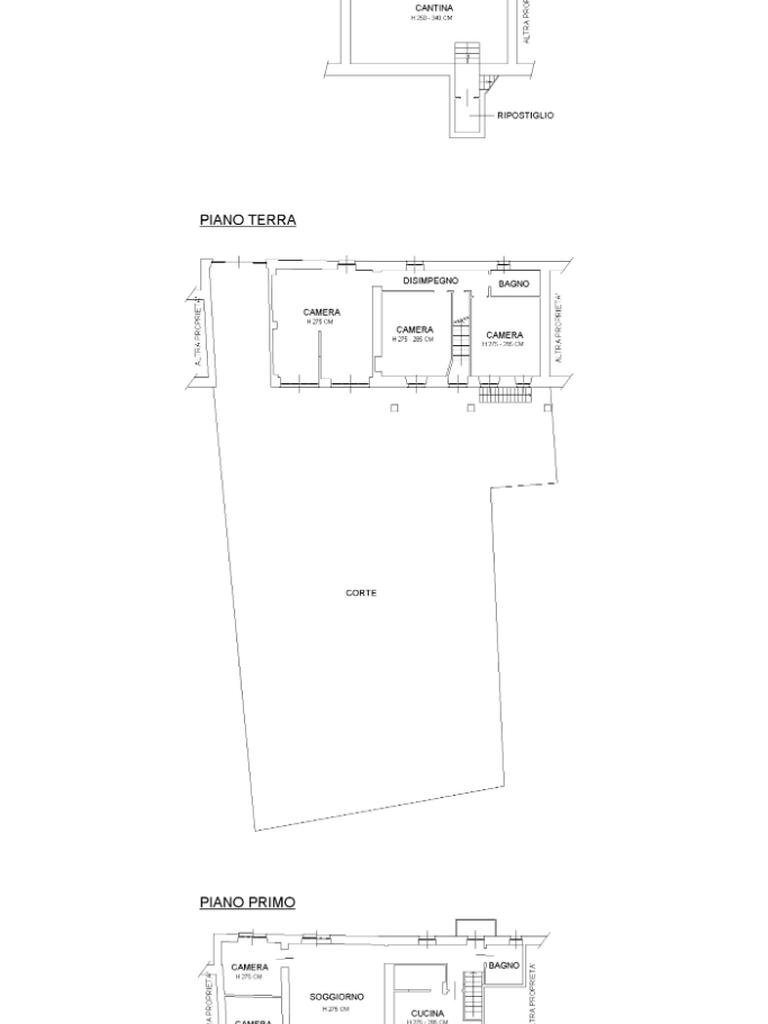 Semi-detached house Via Airali Marmorito, Passerano Marmorito - floor plans 1