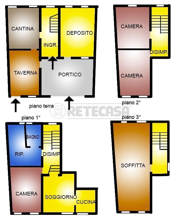 Retecasa_Valdagno - Planimetria - Semi-detached house Valdagno - floor plans 1