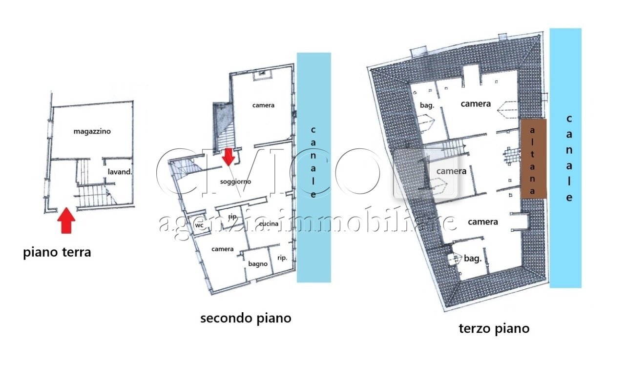 Planimetria - Apartment Sotoportego Widmann, Venezia (neighborhood Cannaregio) - floor plans 1