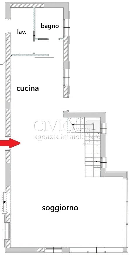 Planimetria - Villa Via Malamocco 76, Venezia - planimetria 1