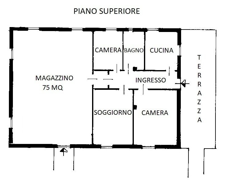 Piantina abitazione - Villa Via Chiesa Vecchia di Bana, Camogli - floor plans 1