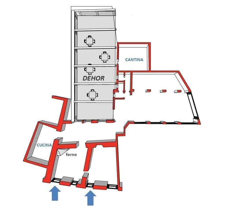 PIZZERIA VIA REDIPUGLIA.jpg - Commercial Premises Via Redipuglia 1, Genova (neighborhood Quarto) - floor plans 1