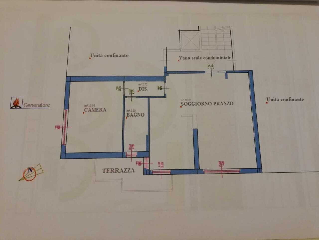 planimetria.jpeg - Three-room apartment Piazza Mascagni, Firenze (neighborhood Santa Maria Novella) - floor plans 1