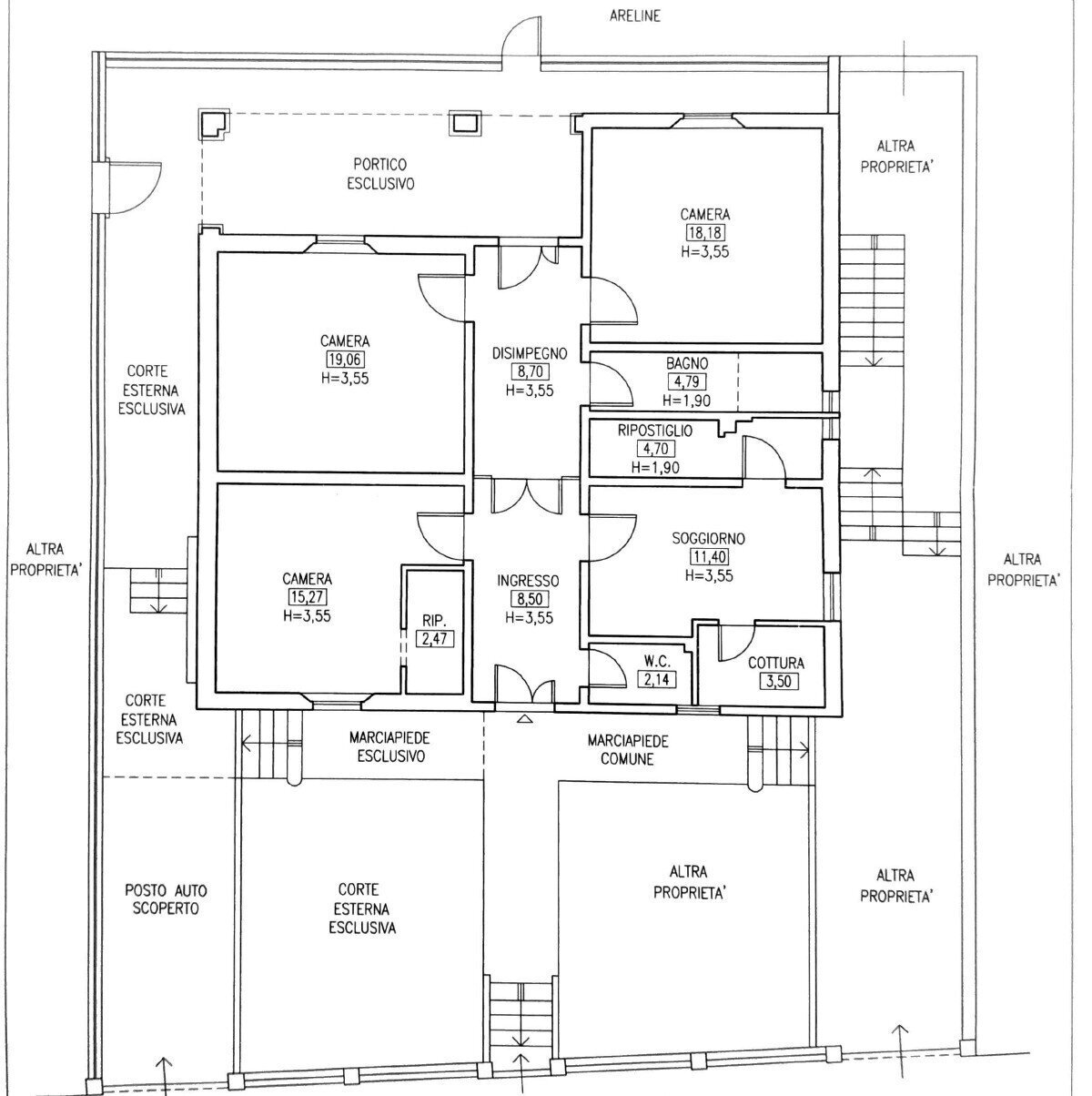 Planimetria.jpg - Terraced Villa Viale Italia, Follonica - floor plans 1