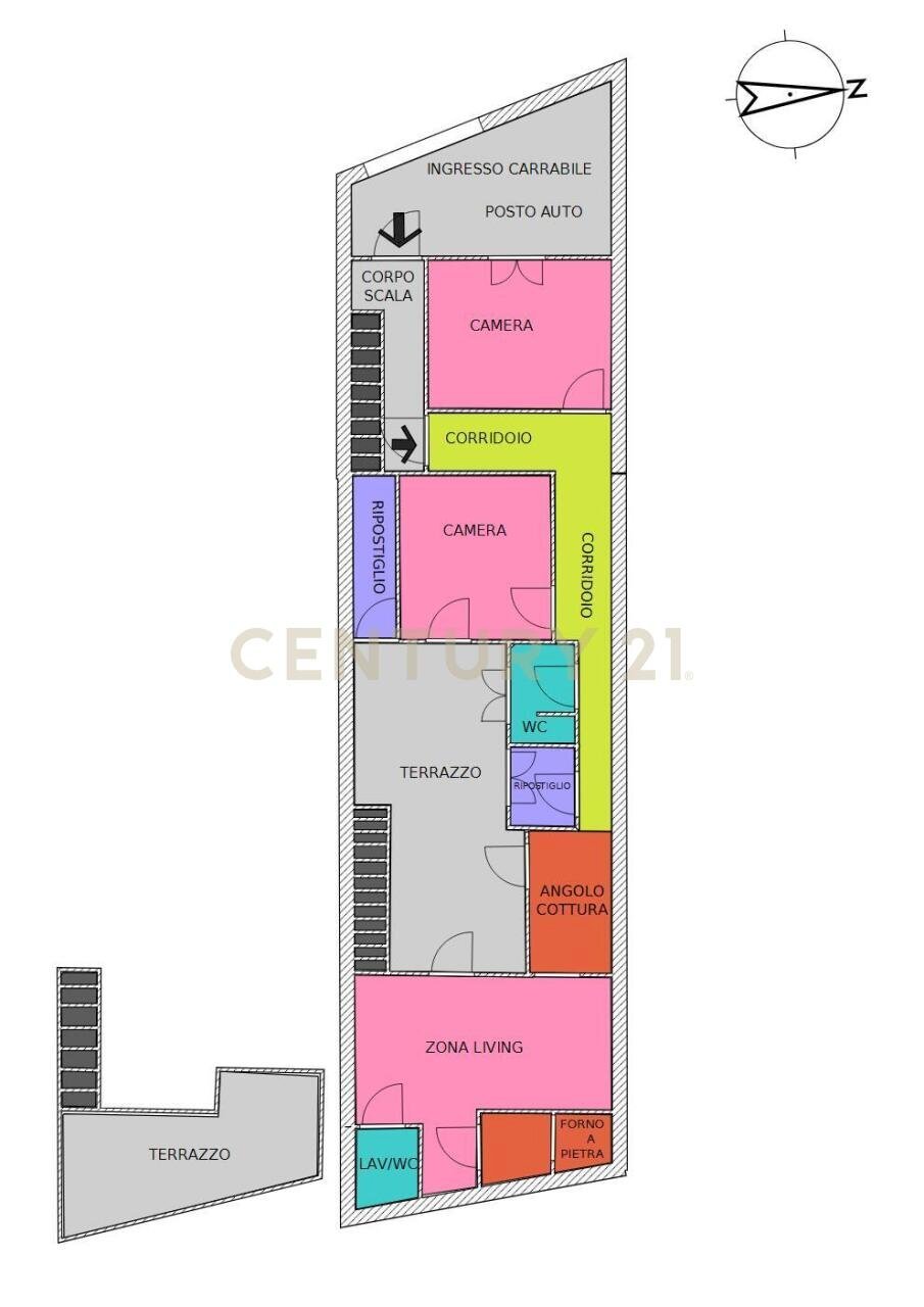 Piantina via Musco draw.jpg - Porzione di casa Via Angelo Musco 7, Mascalucia - planimetria 1