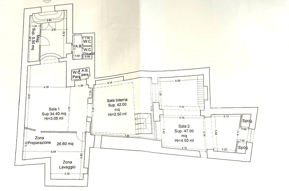 plan piano terra.jpeg - Ristorante Alghero - planimetria 1