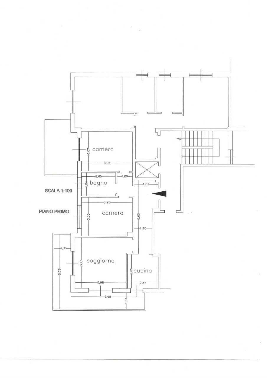 planimetria - Trilocale Via Padre Semeria  522, Sanremo - planimetria 1