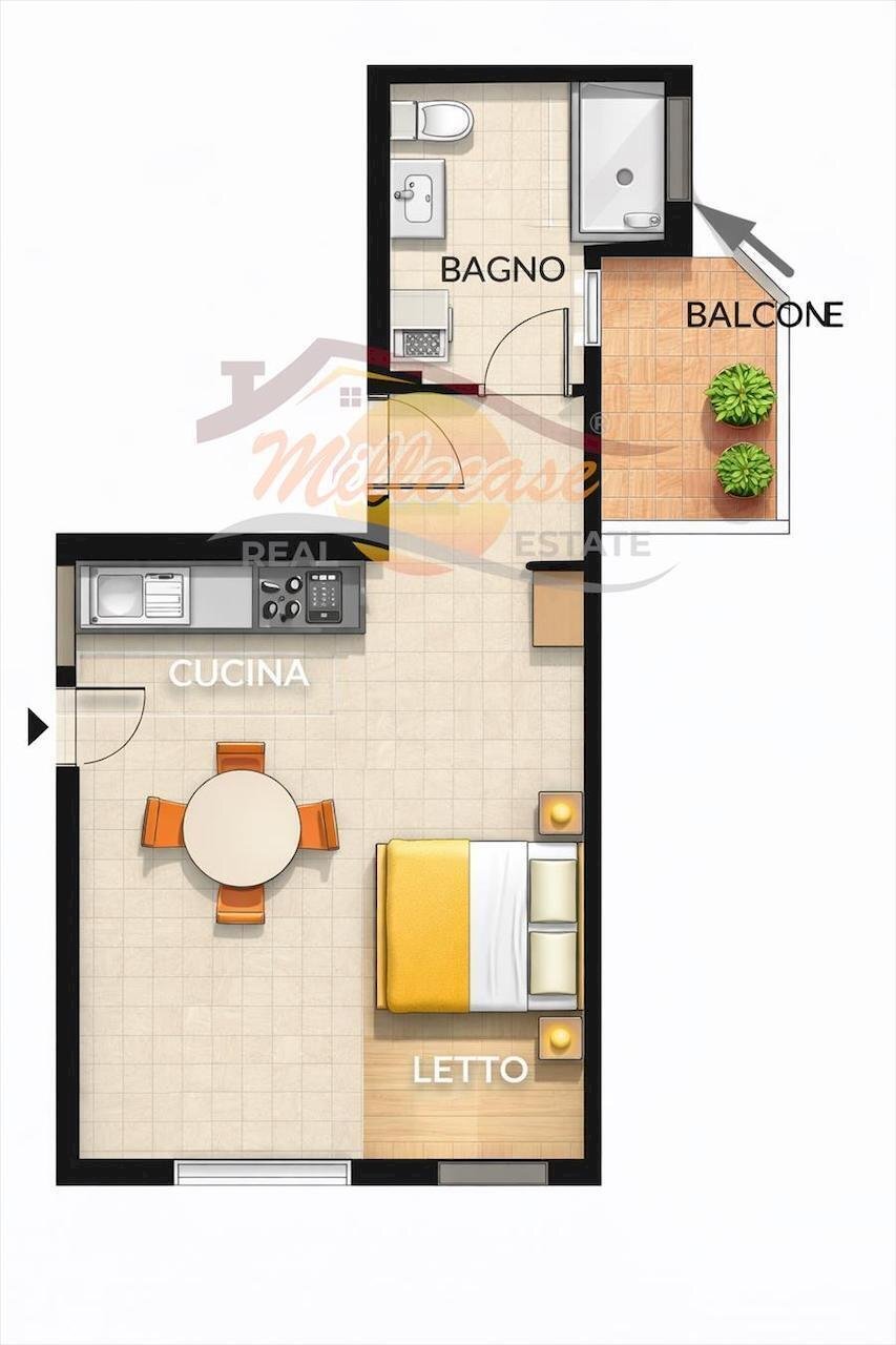 PLANIMETRIA.jpeg - Bilocale VIA DELLA GIUDECCA, Siracusa - planimetria 1