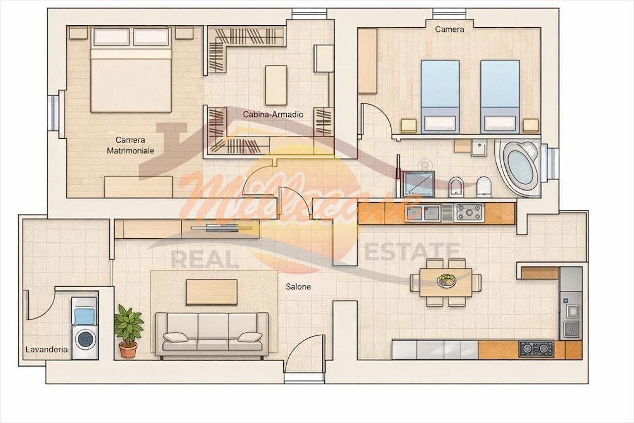 PLANIMETRIA.jpeg - Trilocale VIA LAZIO, Siracusa - planimetria 1