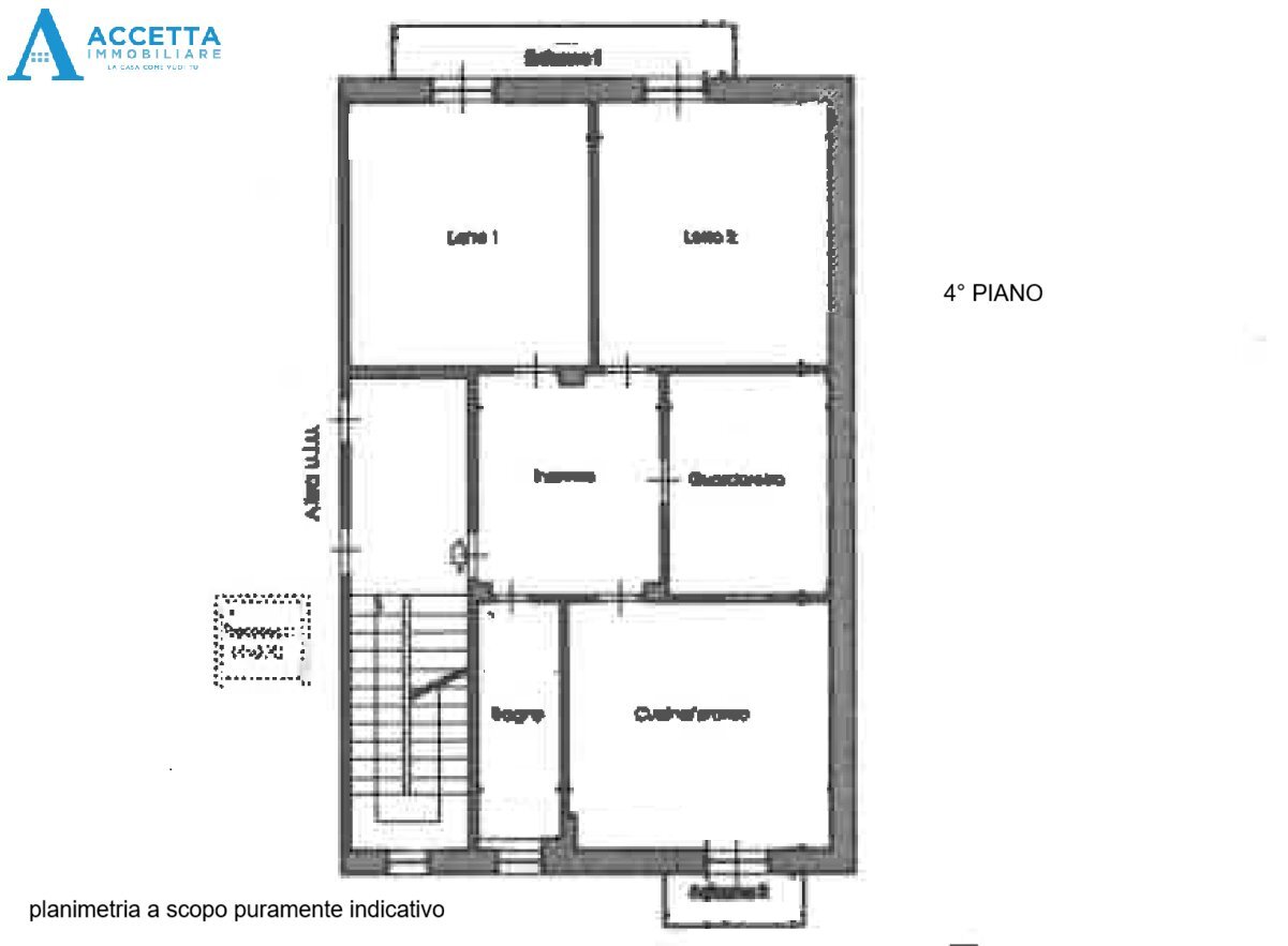 planimetria - Trilocale Via Elio 56, Taranto - planimetria 1