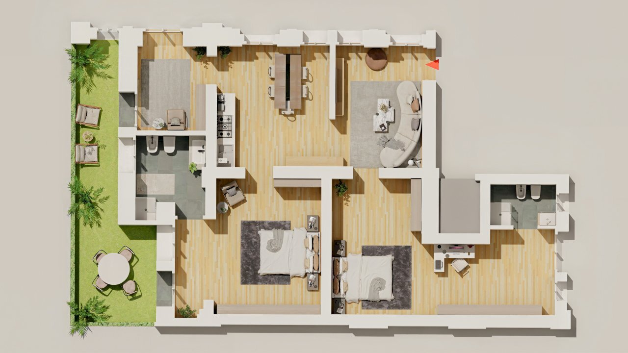 planimetria - Quadrilocale Viale Antonio Silvani 4, Bologna - planimetria 1