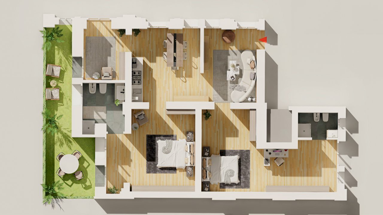 planimetria - Quadrilocale Viale Antonio Silvani 4, Bologna - foto 1