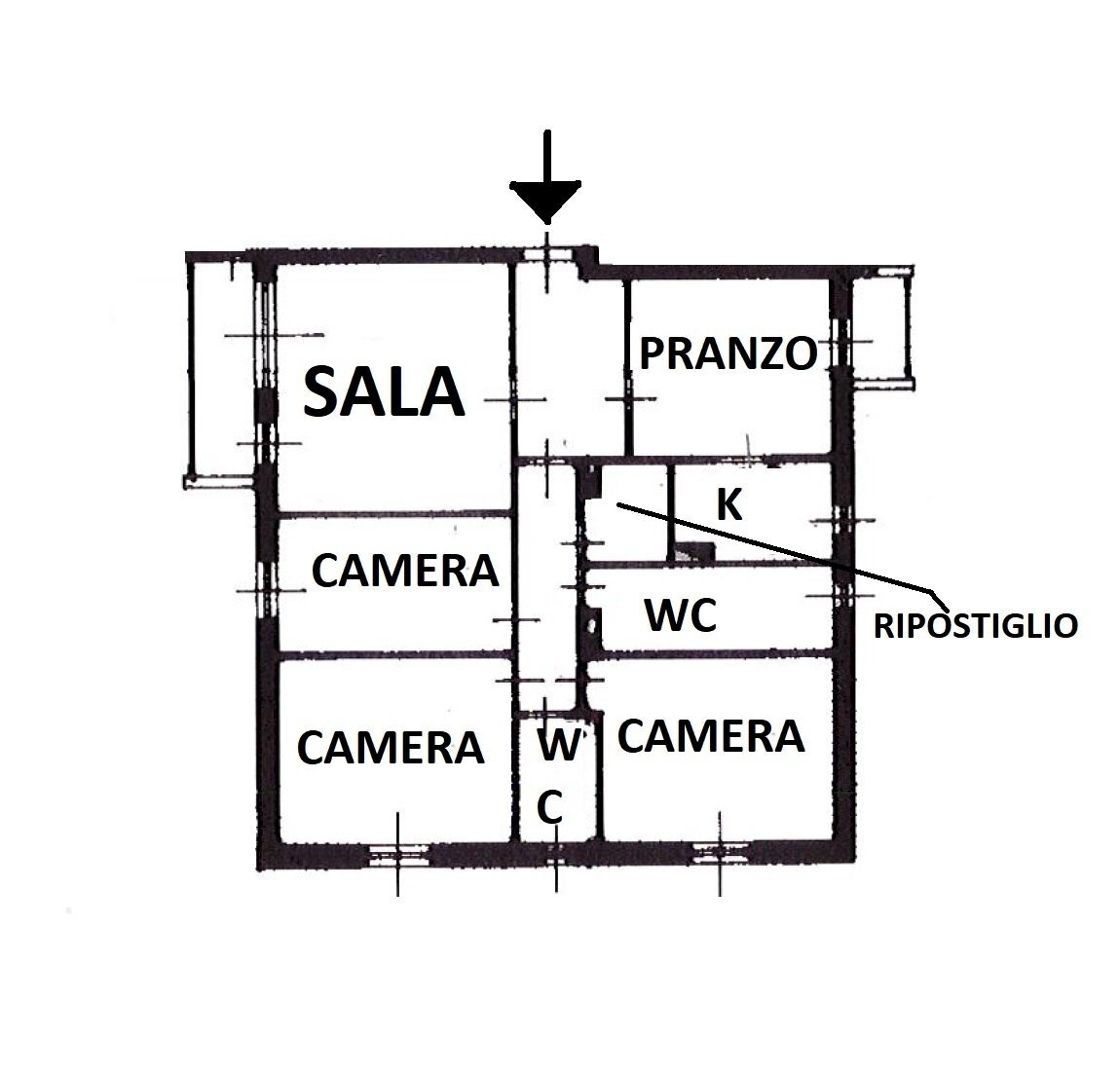 0.jpg - Four-room apartment Via Albert Einstein 6000, Parma (neighborhood San Lazzaro) - floor plans 1