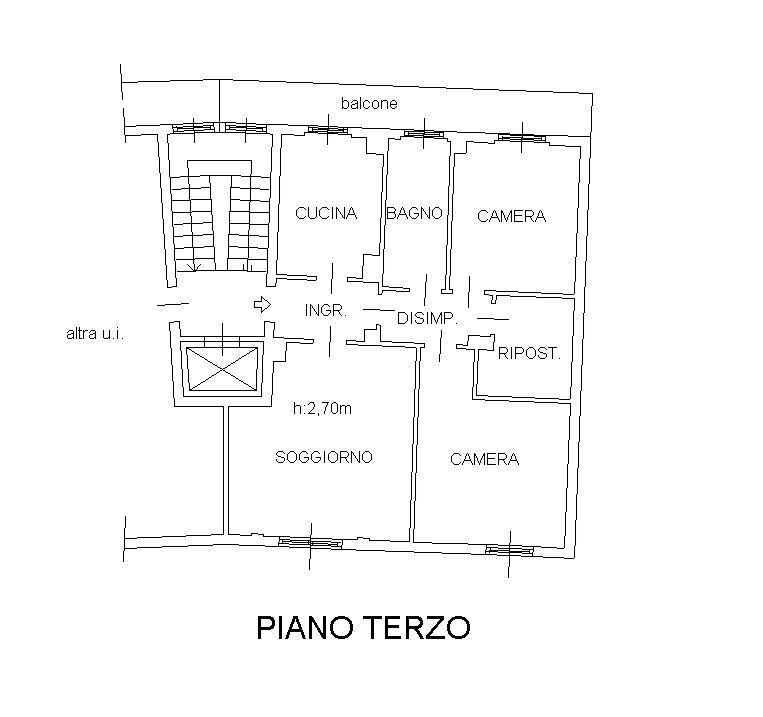 1.1.png - Trilocale Via Albert Einstein 1700, Parma (zona San Lazzaro) - planimetria 1