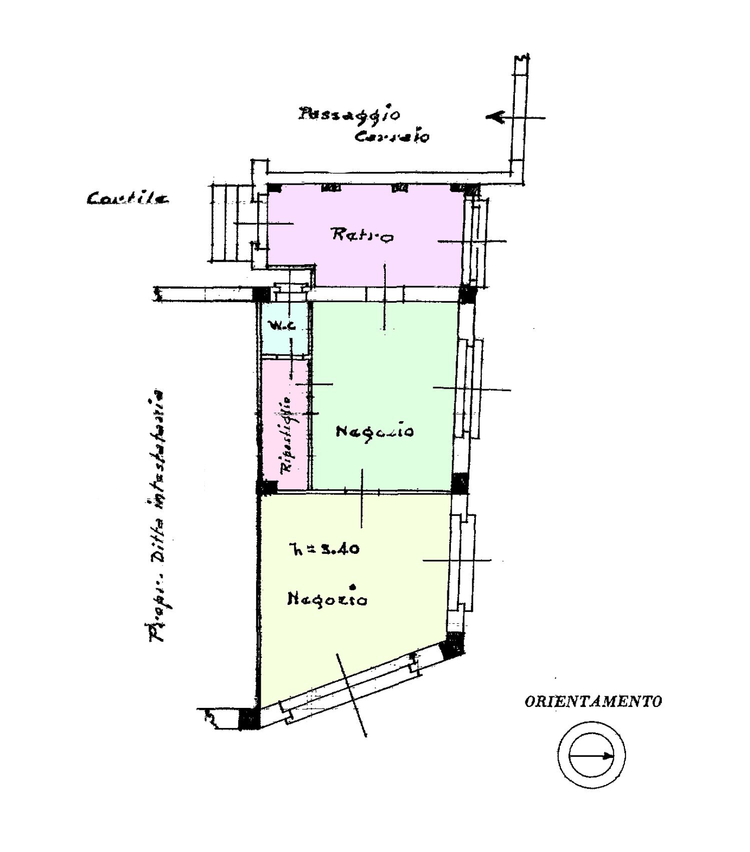 Planimetria - Shop via Francesco Morelli, 34, Asti - floor plans 1