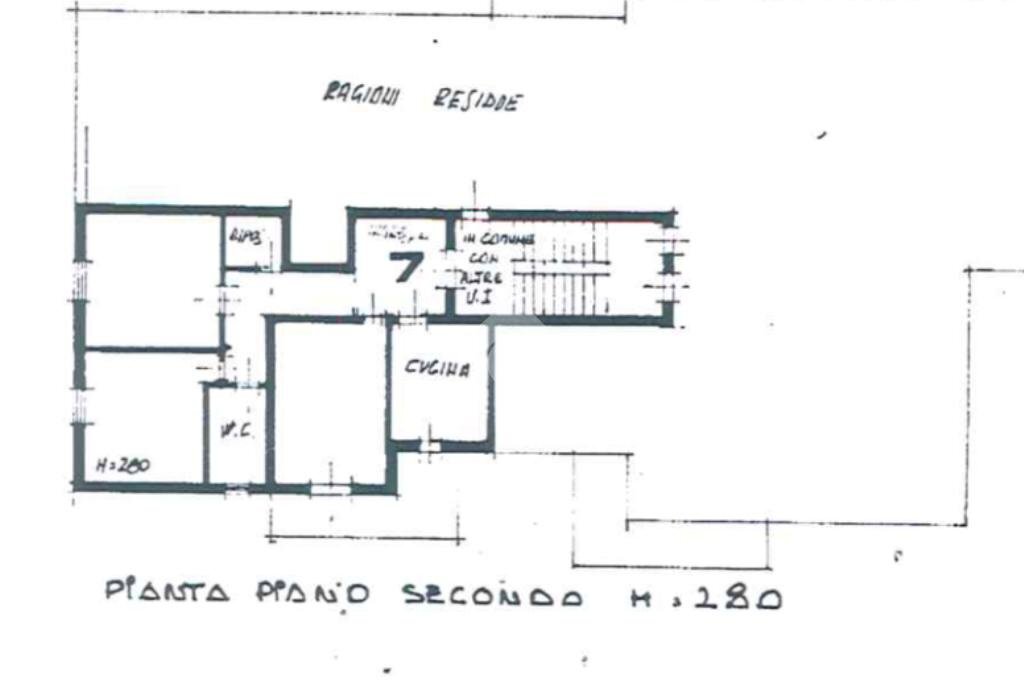 Trilocale Via Fratelli Cervi, Bagnolo in Piano - planimetria 1