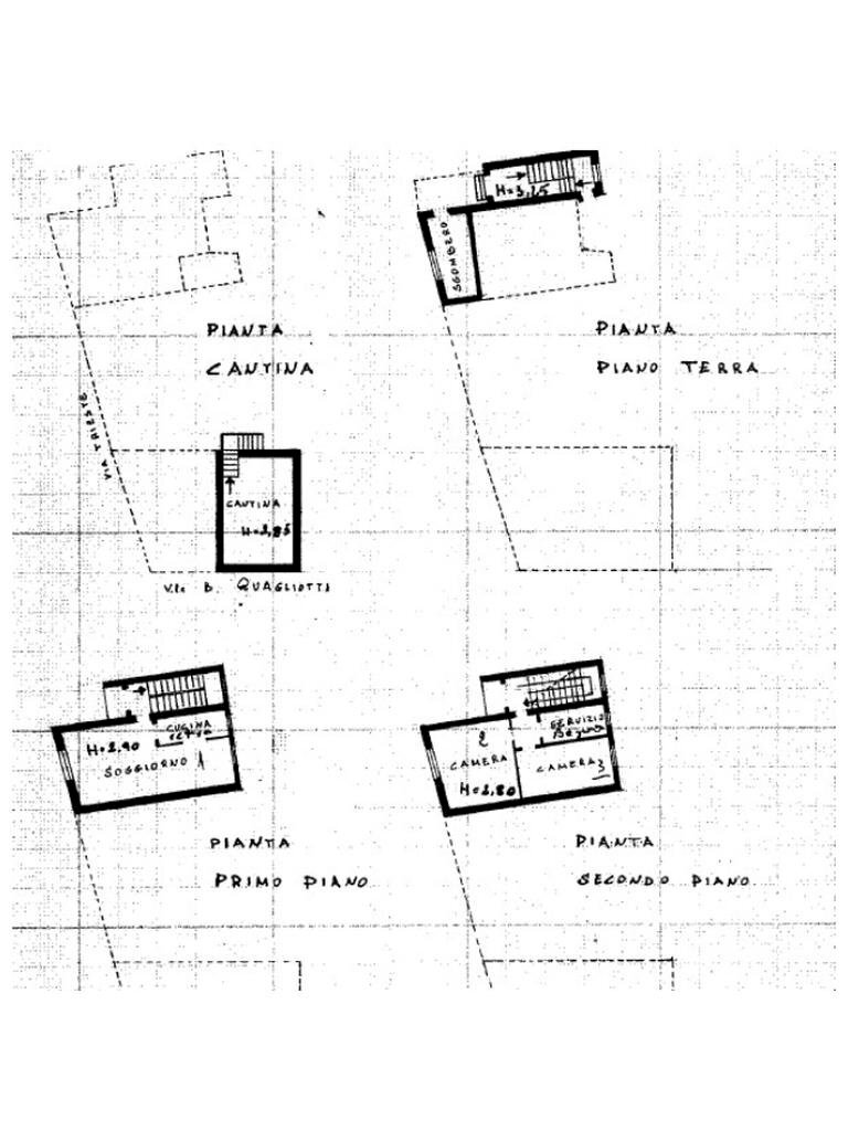 Semi-detached house Via Trieste, Galliate - floor plans 1