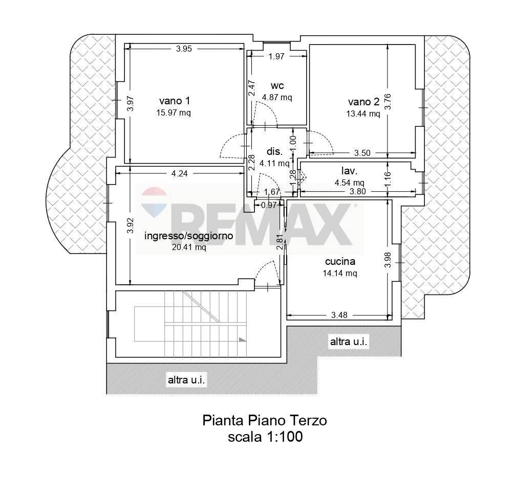 Pianta 2D - Four-room apartment Via Marchese di Casalotto
 
55, Aci Sant'Antonio - floor plans 1