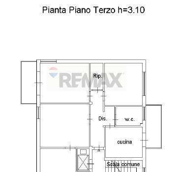 Pianta 2D - Trilocale Via Pietro Castelli
 
69, Messina - planimetria 1