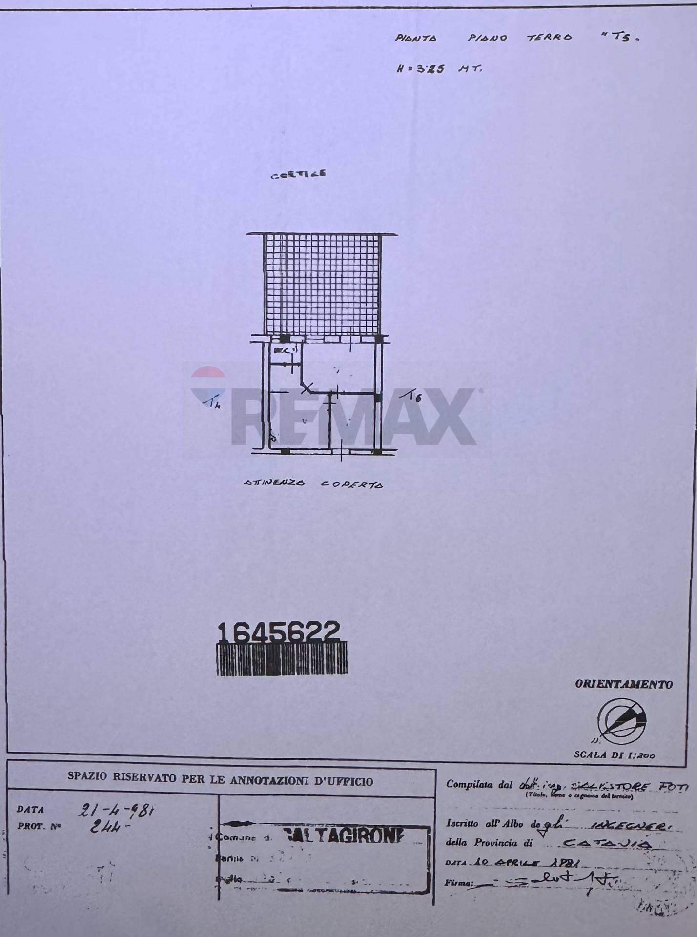 Pianta 2D - Trilocale via Principe Umberto
 
207, Caltagirone - planimetria 1